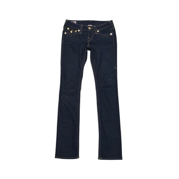 TrueReligion 트루릴리젼 골드 레인보우빌리 부츠컷 데님 