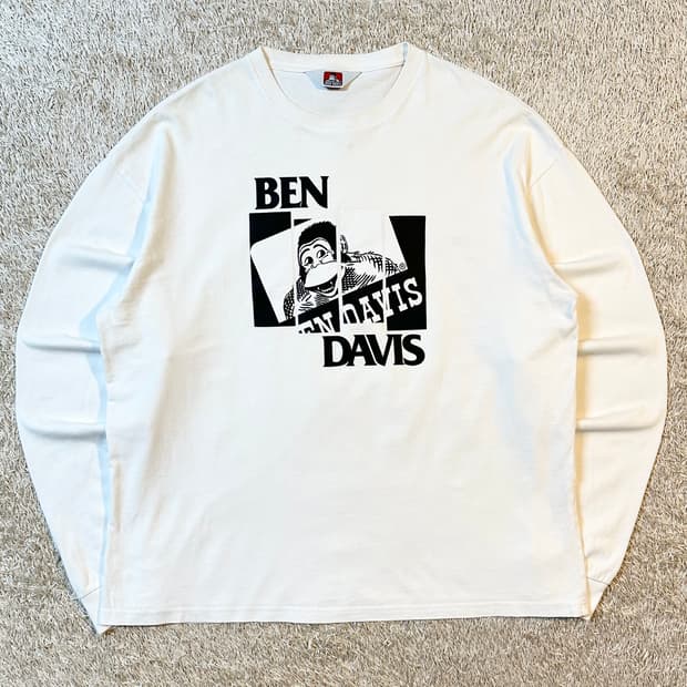 벤데이비스 BEN DAVIS 프린팅 롱슬리브 긴팔 화이트