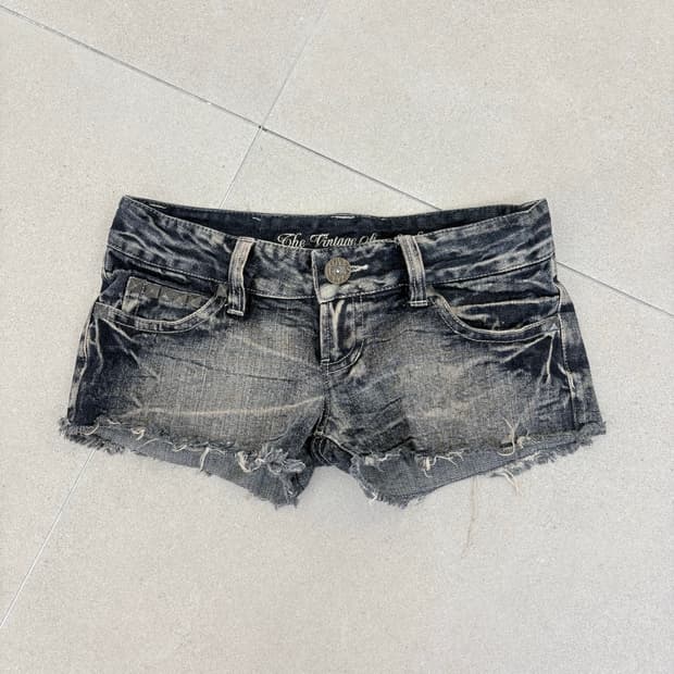 워싱 스터드 숏팬츠
