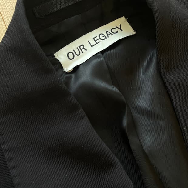 OUR LEGACY 블랙 더블 버튼 자켓