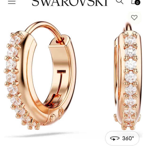 새제품)스와로브스키 후프 귀걸이 정품