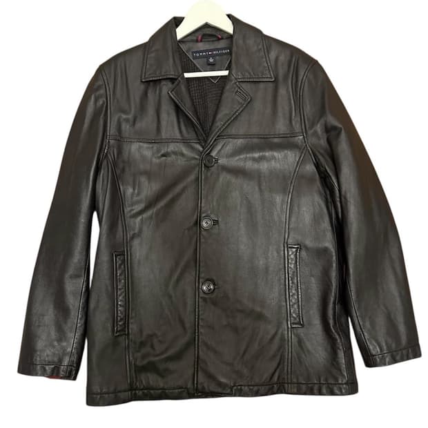 타미힐피거 리얼레더 카코트 S