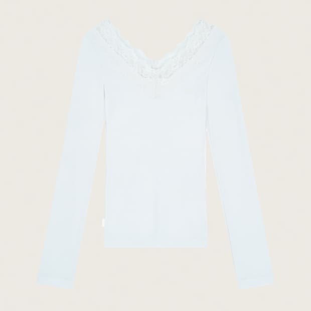 클리시어 크림도넛 롱슬리브 베이비블루 현물