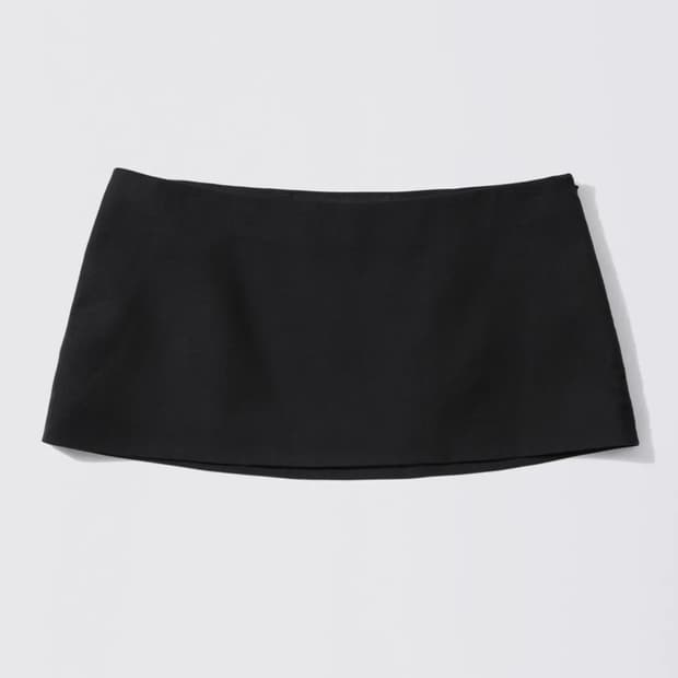 스컬프터 마이크로 미니 스커트 블랙