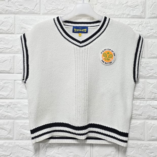 택포// I LOVE J 니트 조끼 140