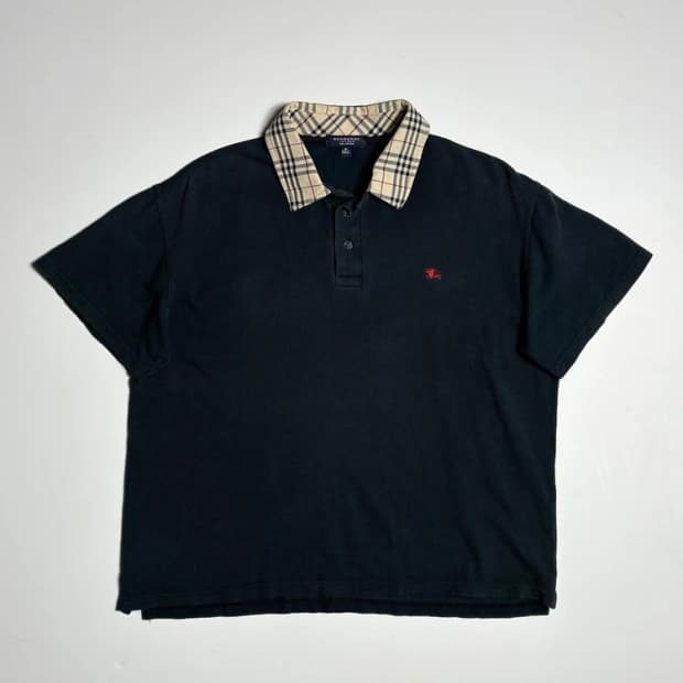 버버리 노바 체크 카라 폴로 반팔 티셔츠 R1359