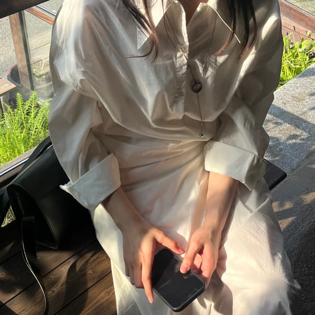 르메르 트위스트 랩 셔츠 원피스