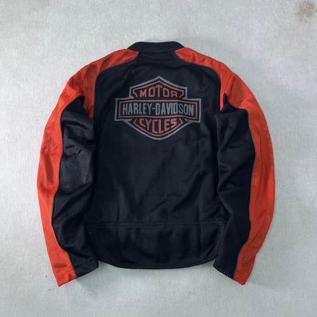 100 할리데이비슨 메쉬 빅로고 모터사이클 자켓