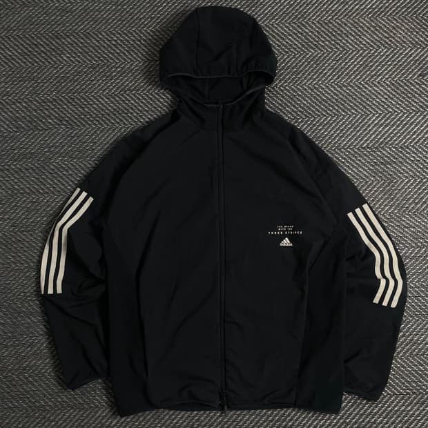 아디다스 블랙 박시핏 우븐 트랙 바람막이 자켓o 3507
