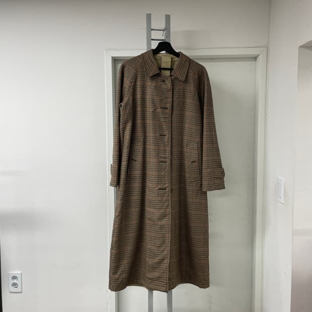 버버리 글렌체크/베이지 리버시블 코트 10