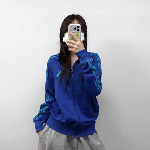 아디다스 og 파이어버드 트랙탑 져지 블루