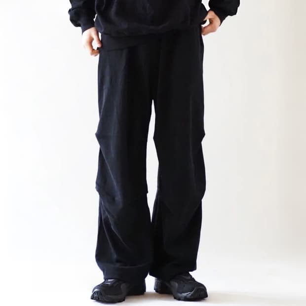 25ss cotton jerseys kneetuck pants