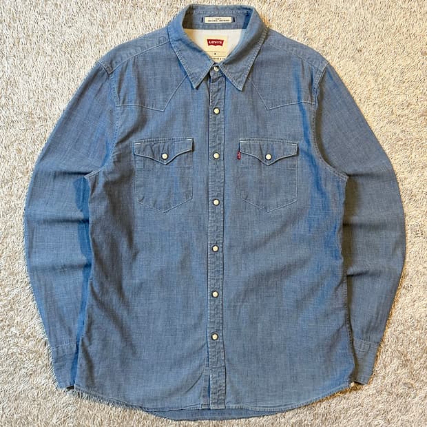 리바이스 LEVI'S 웨스턴 투포켓 데님 셔츠 연청