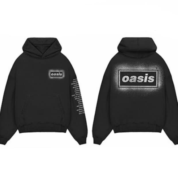 오아시스 스프레이 후드티 블랙 내한콘서트 공식MD굿즈 머천다이즈XL105