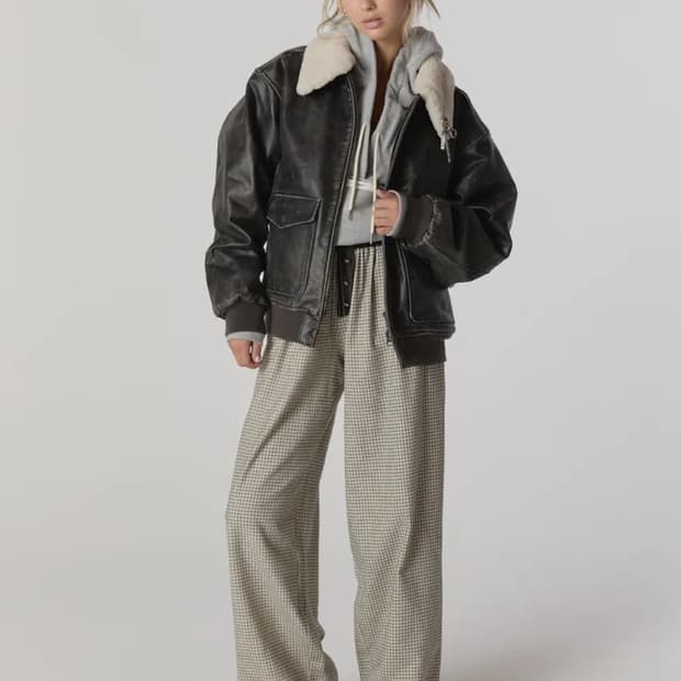 에어포스 레더 자켓 (워시드 블랙)