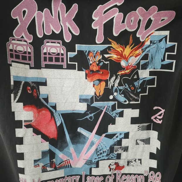 핑크플로이드 빈티지 리프린트 티셔츠