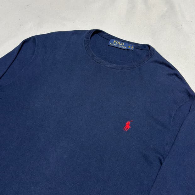M 폴로랄프로렌 네이비 코튼 니트