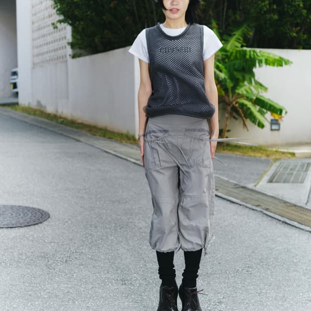 Coyseio_SCASI SLEEVELESS KNIT CHARCOAL