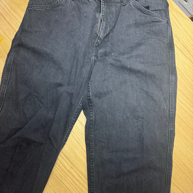 유니클로 블랙 데님팬츠 34