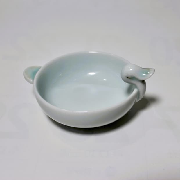 우일요 백자 오리 종지