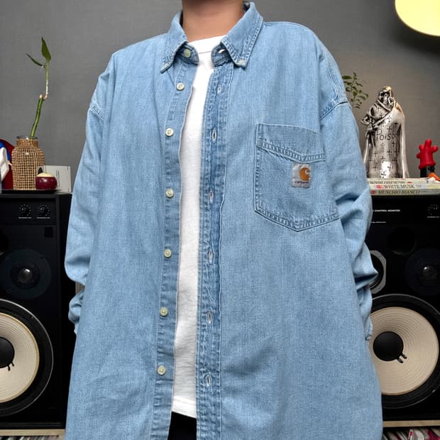칼하트 데님셔츠