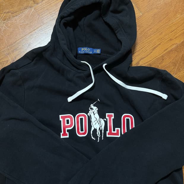 폴로 후드티 블랙 m 기모 공용
