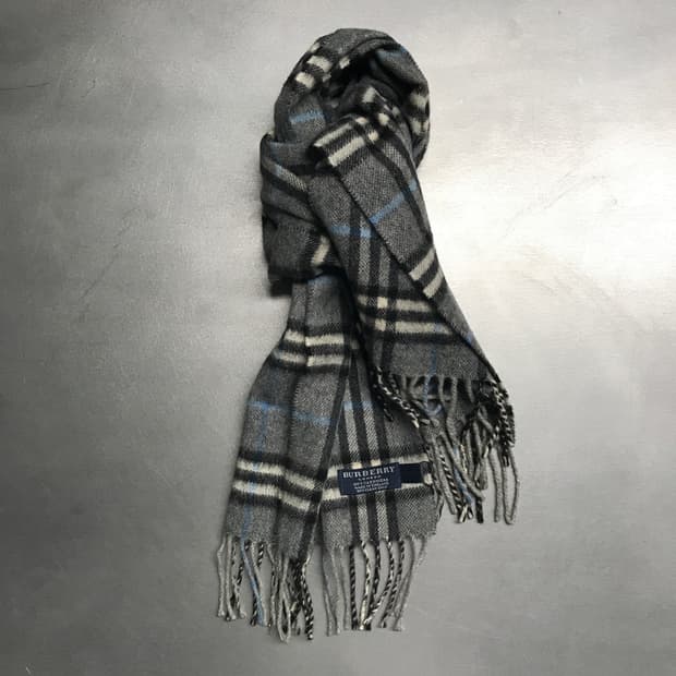 버버리 정품 캐시미어 머플러 그레이