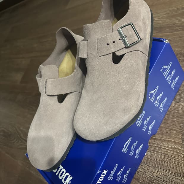 버켄스탁 런던 스웨이드 페이디드 퍼플