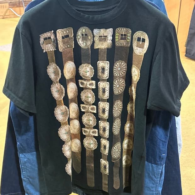 품절제품/미개봉새상품] kapital 캐피탈 콘초 천축 벨트 반팔 티셔츠