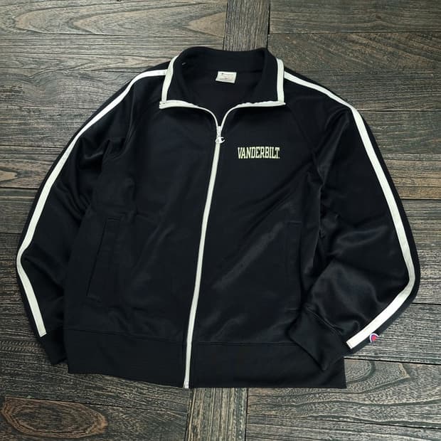 [챔피온] 빈티지 져지 트랙탑 집업 자켓 블랙 M18828