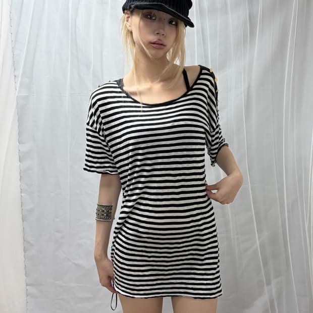 [Kumikyoku] Stripe Dress