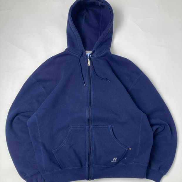 00s Russell Zip Up Hoodie (navy)