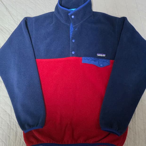 [M/M] 빈티지 파타고니아 신칠라 플리스 풀오버 네이비 레드