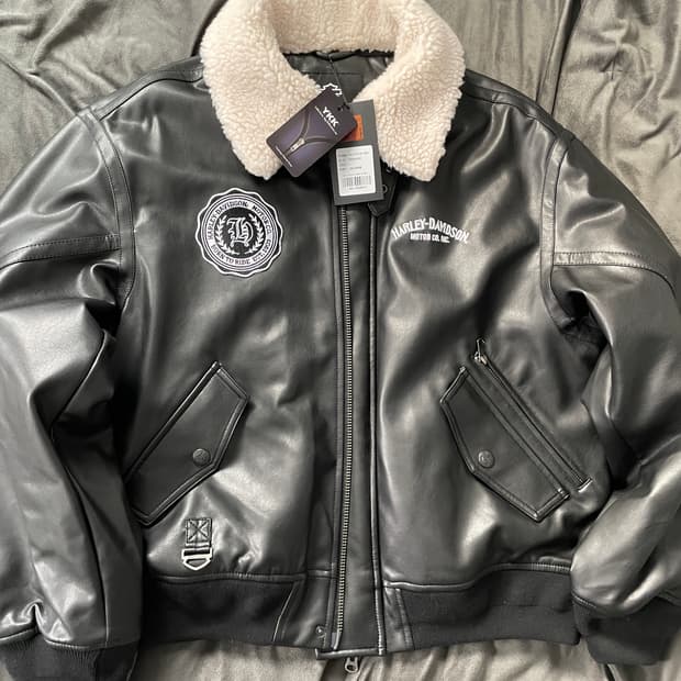 (택포함) 할리 데이비슨 무스탕 자켓 L사이즈 HH15301002 블랙