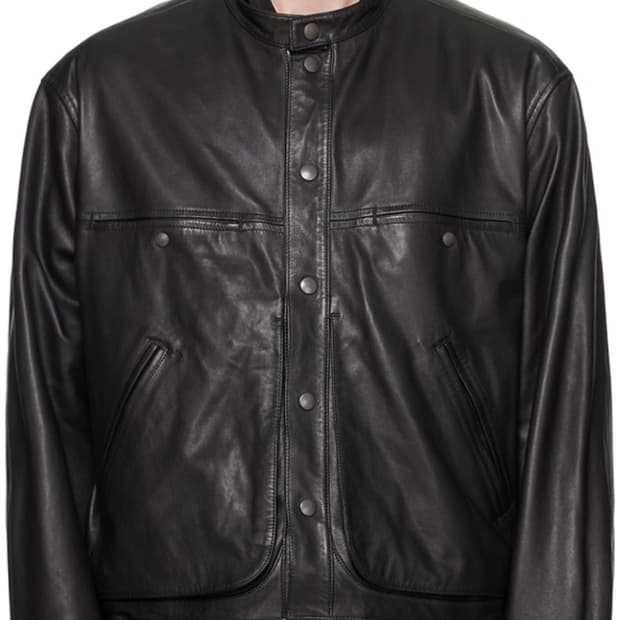 르메르 레더 블루종 m