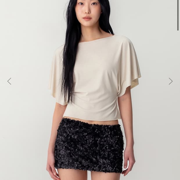 글로니 GLOWNY CORE HALF TEE BEIGE 코어 하프 티