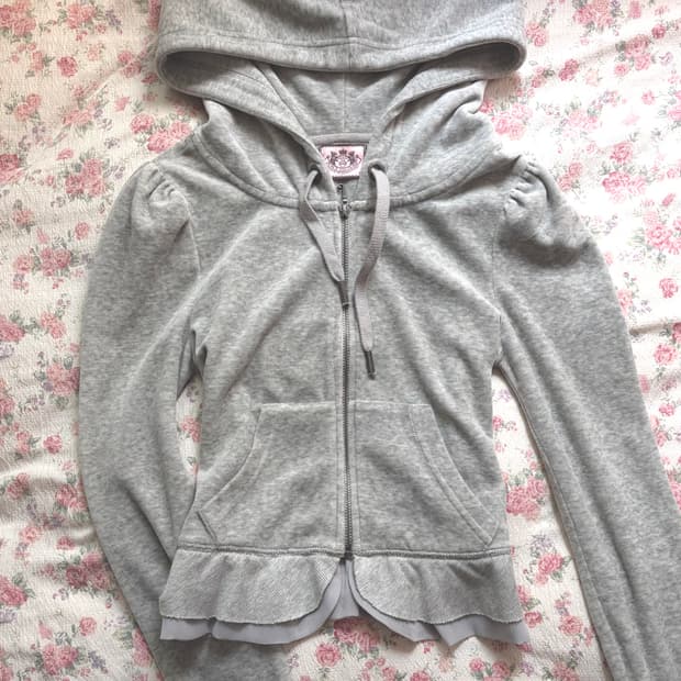 (유일매물) 쥬시꾸뛰르 프릴 후드집업