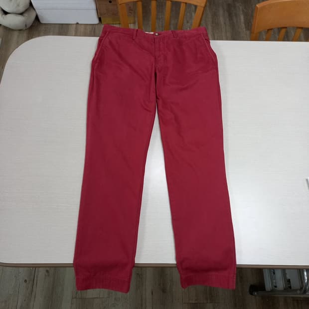 33 J.LINDBERG 슬림일자 치노팬츠 버건디 33-471