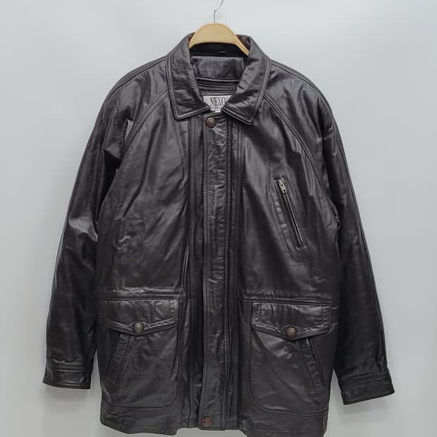 NEXO 빈티지 소가죽 헌팅 자켓 / 남 105 브라운 
