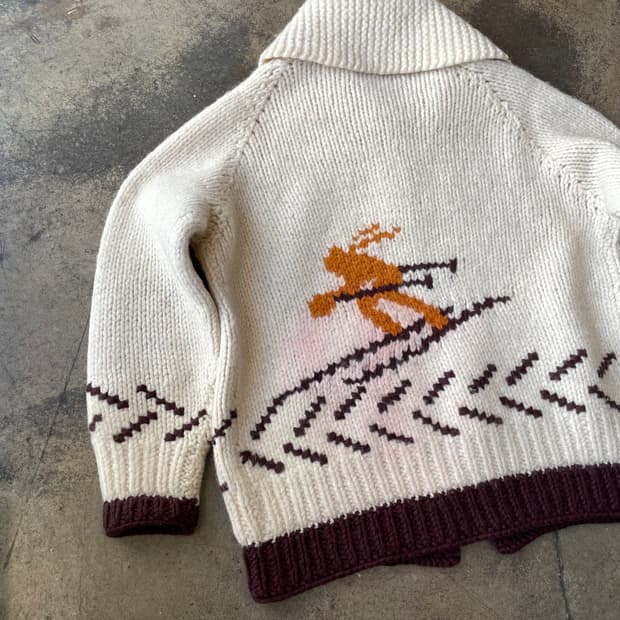 60‘s “Ski” Canadian cowichan 스키 코위찬