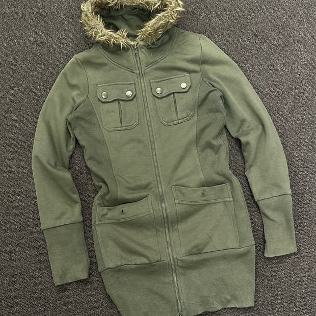 OS)재패니즈 빈티지 퍼 셰르파 롱 후드집업