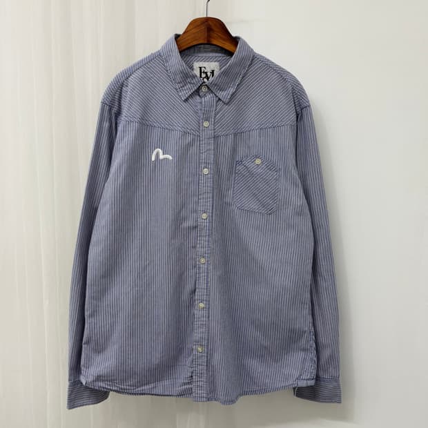 에비수 Evisu 긴팔 스트라이프 셔츠