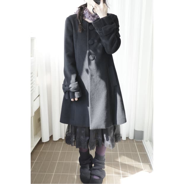 Lestrose ribbon angora coat
