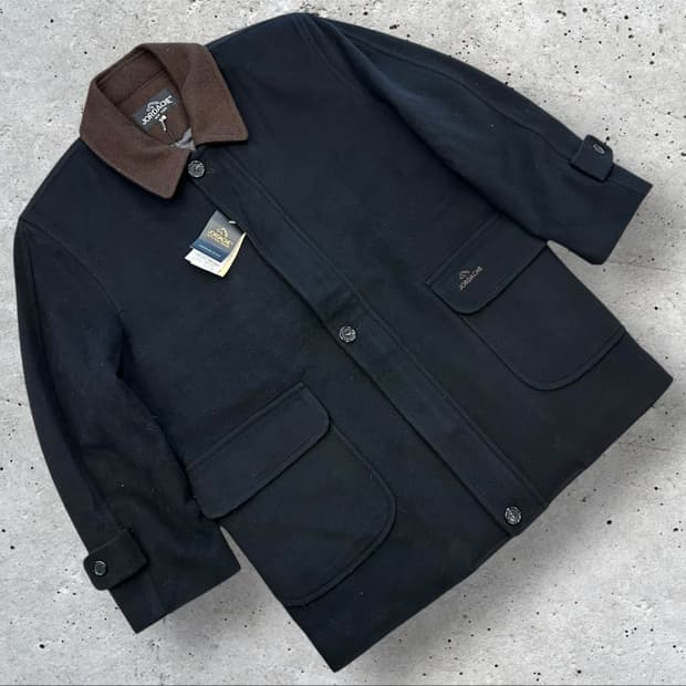 [L] 죠다쉬 JORDACHE 울 브라운 카라 블랙 자켓
