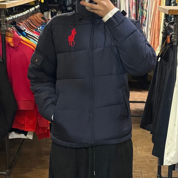 [HI] VTG Polo 경량패딩 네이비