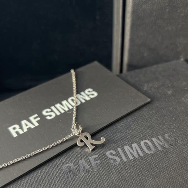 [OS]라프시몬스 R로고 실버플레이트 네클리스 목걸이 Raf Simons