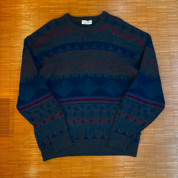 JPN vtg 노르딕 패턴 니트
