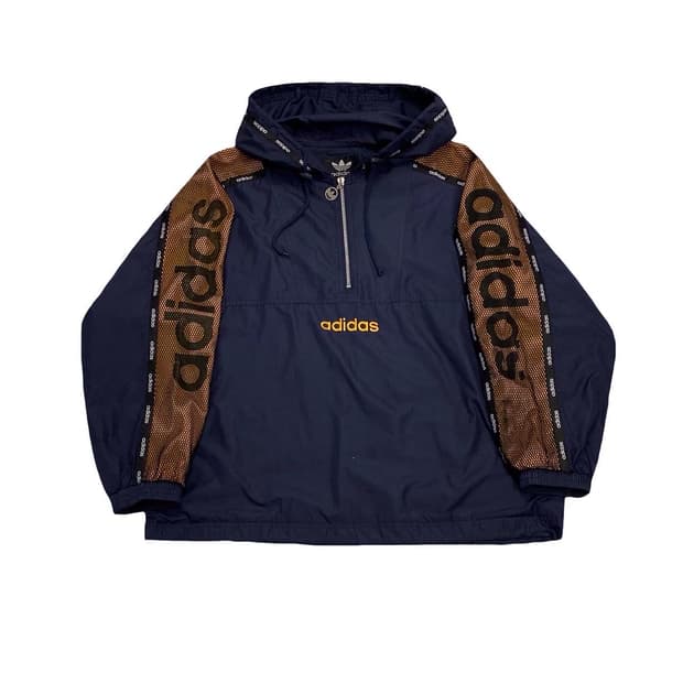 아디다스 90’S 메쉬 테이핑로고 아노락 윈드자켓