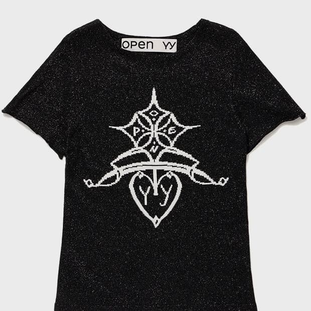 OPEN YY SLIT SHOUDER KNIT TOP