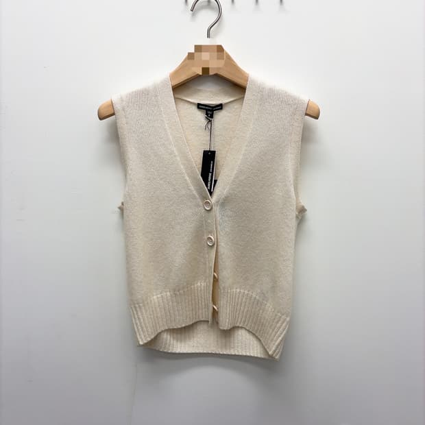 (정품/새상품) 제임스펄스 여성 캐시미어 니트 베스트 아이보리